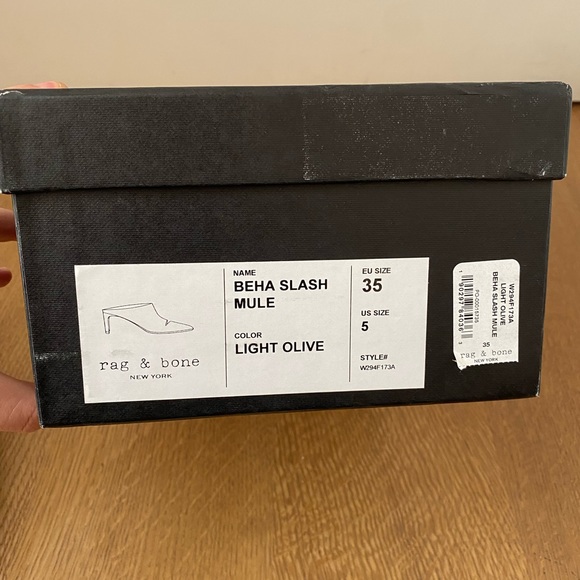 Rag & Bone Beha Slash Mule in Light Olive Size 35 - Picture 7 of 8